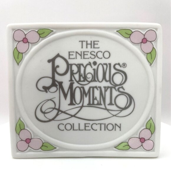 The Enesco Precious Moments Collection Porcelain Shelf Sitter Sign, 1990 - Picture 1 of 11